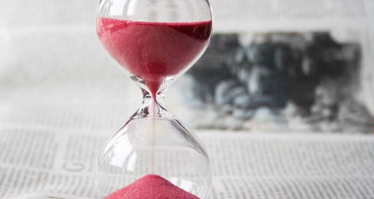 sablier exprimant la notion de temps en accompagnement de fin de vie